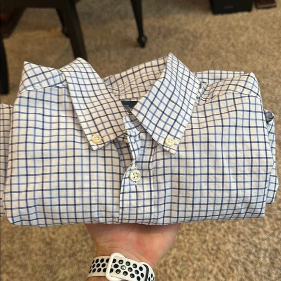Ralph Lauren Kids Blue Gingham Dress Shirt Size YM - Picture 9 of 9